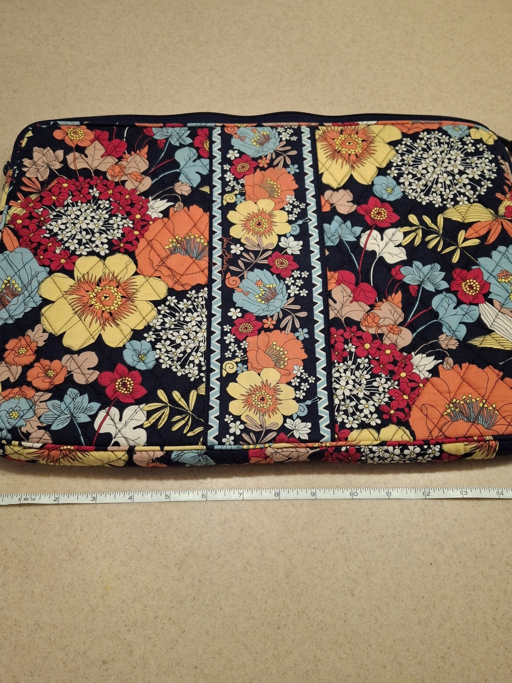 Vera Bradley Floral Tablet Sleeve in Black, Yellow, Orange, Red, Blue